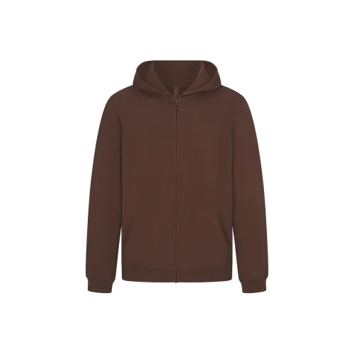 SKIMS FW24 Джерси Lounge MENS ZIP UP Толстовка Толстовка Мужской Грязь Грязь