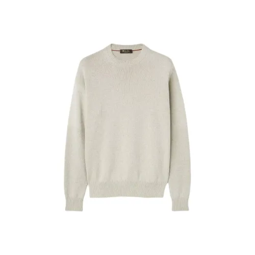 Loro Piana Washiba Crewneck Свитер Мужской Светло-Серый