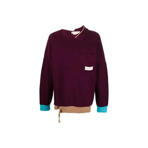 MARNI Red Men's Sweaters MARNI Красные Мужские Свитера