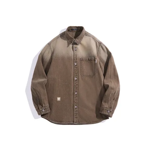 PEACEBIRD MEN Повседневная Джинсовая Рубашка Мужская