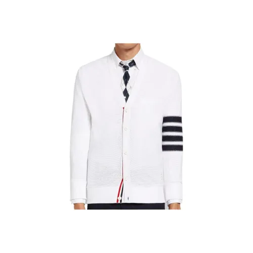 THOM BROWNE Белые Мужские Свитера