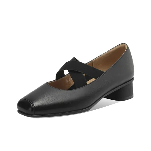 BOERDIQI Грубый каблук Мэри Джейн Женские туфли