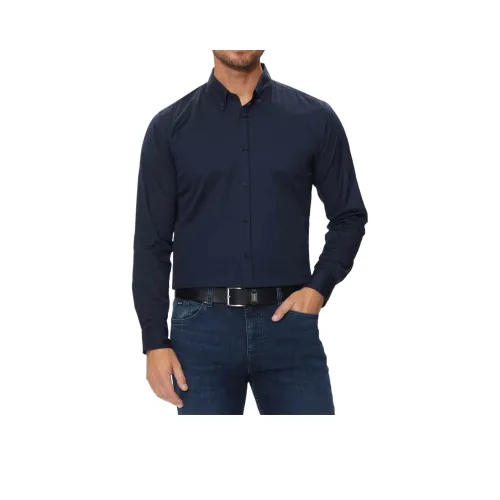 Hugo Boss Рубашка Мужская Темно-синяя