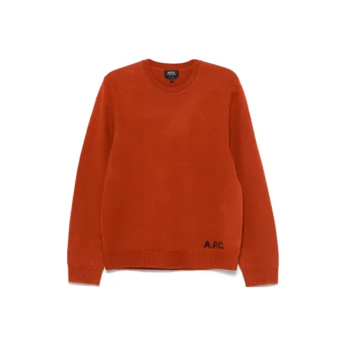 A.P.C FW24 Свитер Мужской Пламя Оранжевый