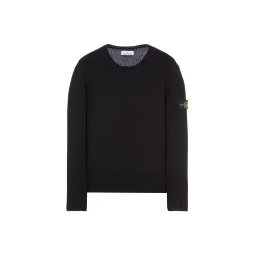 STONE ISLAND Мужские черные свитеры