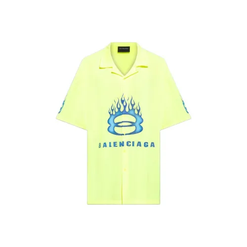 Balenciaga SS24 Рубашка Свободного кроя Мужская Желтая