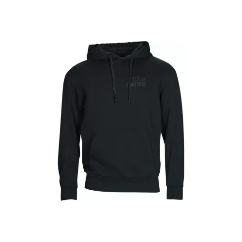 REPLAY Мужские черные свитшоты