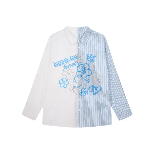 KODAKBLACK KBLC Рубашка Унисекс Белый Синий