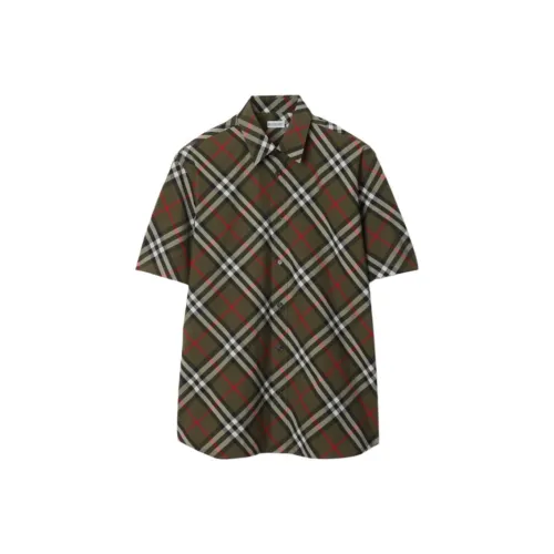 Burberry Зеленые Мужские Рубашки