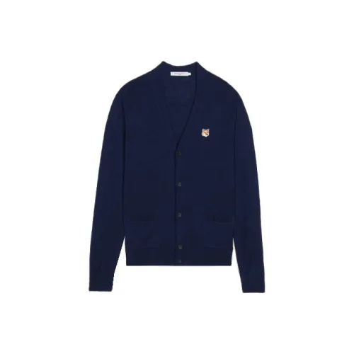 Maison Kitsune Темно-синие мужские свитеры