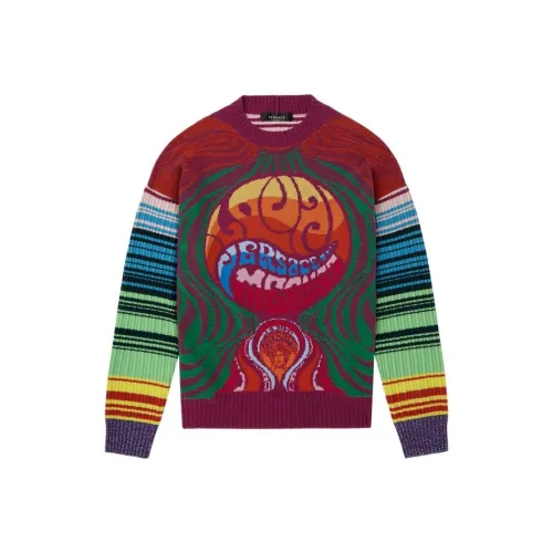 VERSACE Красные Мужские Кашемировые Свитера