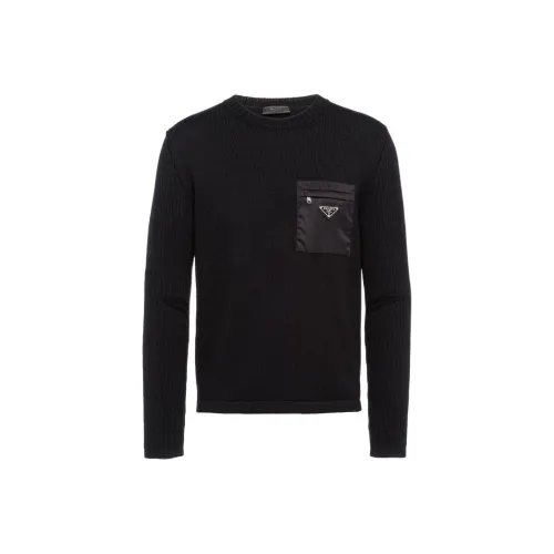 PRADA Мужские черные свитеры