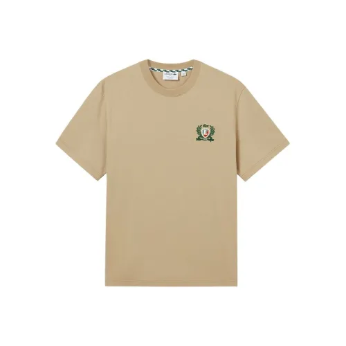 Рубашка T с коллаборацией LACOSTE Мужская 02S Молочный Кофейный