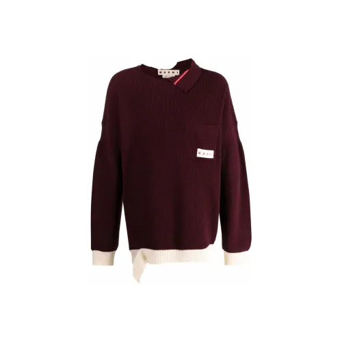 MARNI Темно-красный Унисекс Свитеры