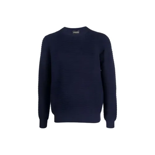 EMPORIO ARMANI Синий Мужской Кашемировый Свитер