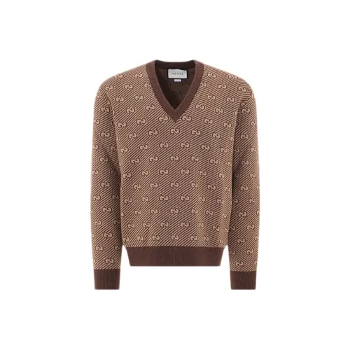 GUCCI Коричневый Мужской Кашемировый Свитер