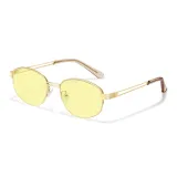 Золотая рамка с светло-желтыми линзами