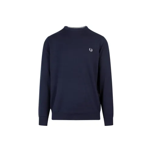 FRED PERRY Темно-синие мужские свитеры