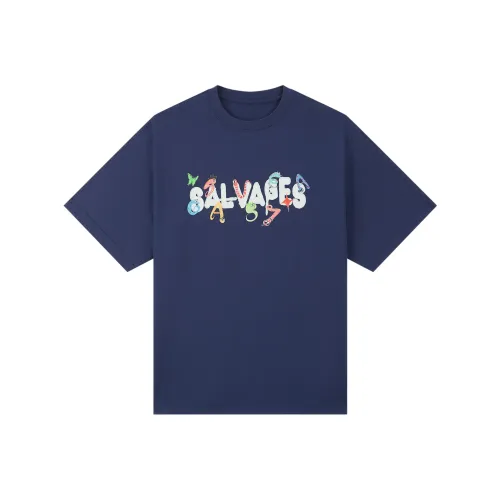 THE SALVAGES FASHION CLUB Синяя унисекс футболка