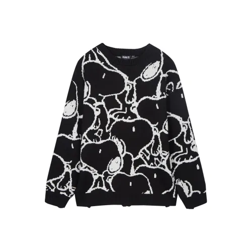 Fun x SNOOPY Облегающий свитер унисекс черный