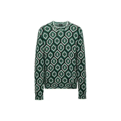 PRADA Травяной Зеленый Мужской Кашемировые Свитера