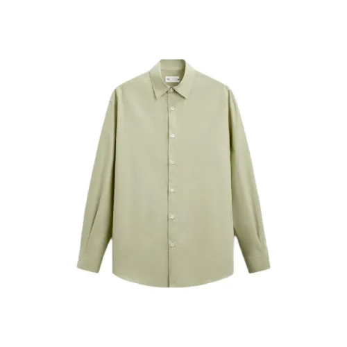 ZARA Оливково-зеленые Мужские Рубашки