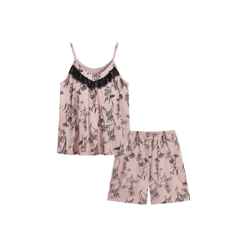 Sha Qian Пижамный комплект Женские Молочно-чайные Пудры