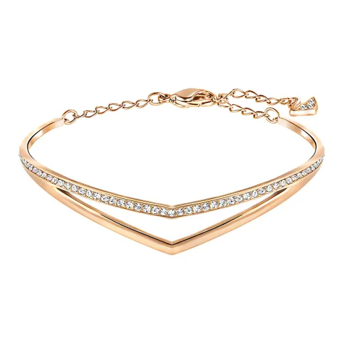 Swarovski ALPHA Искусственный хрусталь Браслеты Женские Розовое золото