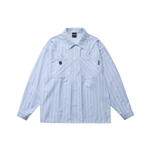 NOT BRAND ATTITUDE Рубашка Унисекс Синие Белые Полоски
