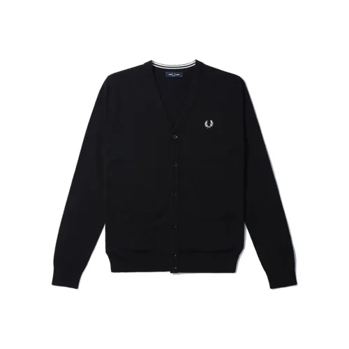 FRED PERRY Черные Мужские Свитера