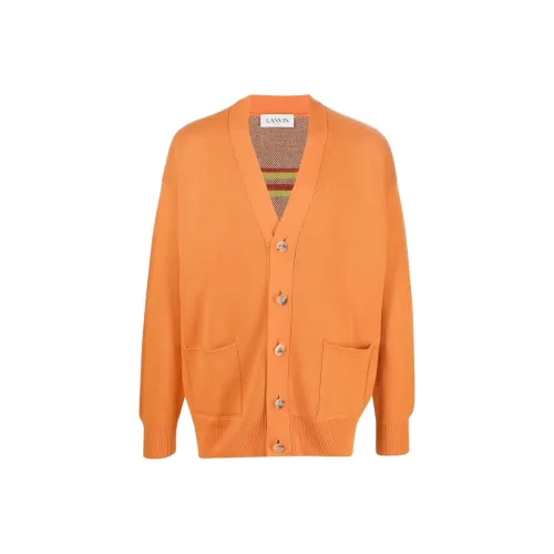 Lanvin Мужские свитеры оранжевого цвета
