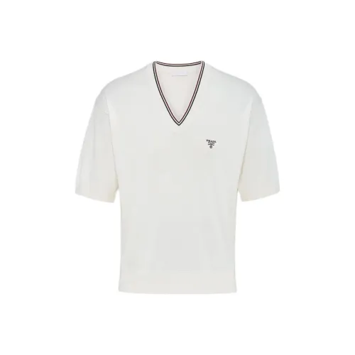 PRADA Белые Мужские Свитера