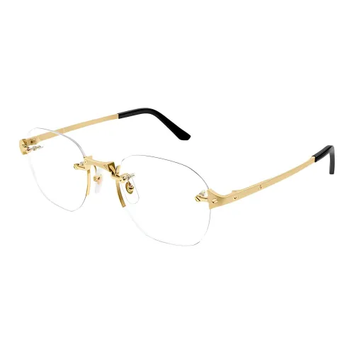 Cartier Металл Овал Оправы для очков Унисекс Золото