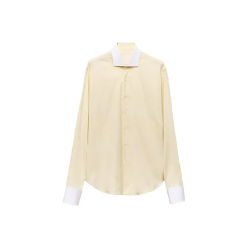 PRADA Кремовые Мужские Рубашки