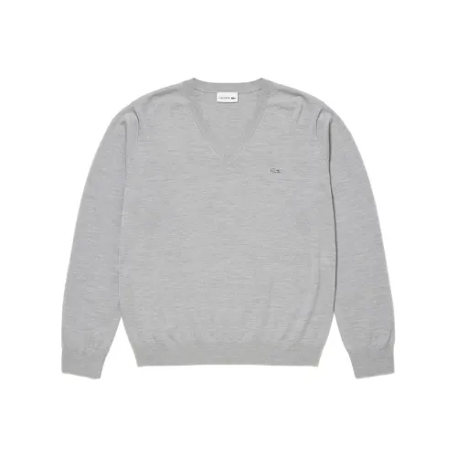 Свитеры для мужчин серого цвета с коллаборацией LACOSTE