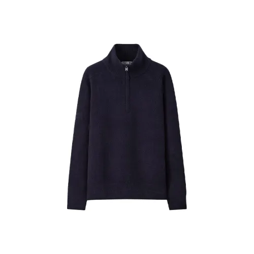 UNIQLO Кашемир Свитер Мужской Темно-синий