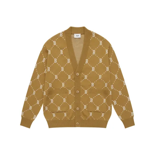 MLB MONOGRAM Коллекция Boston Red Sox 24FW Трикотажная ткань Кардиган Унисекс CAMEL