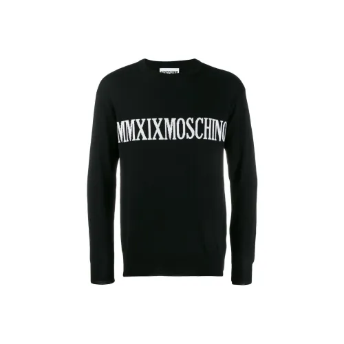MOSCHINO Мужские черные свитеры