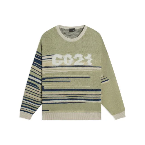 LINING Свитер Унисекс Вязаный Ветка Зеленый