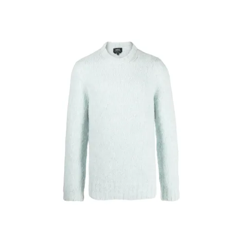 A.P.C Светло-синие мужские свитеры