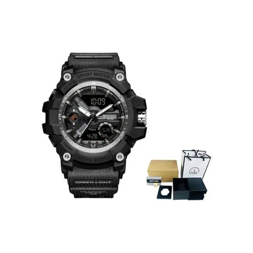 Sanda Электронный + Кварцевый механизм TPU Ремешок Часы Мужские Черный Циферблат