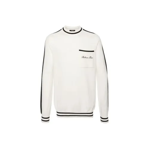 BALMAIN Белые Мужские Свитера