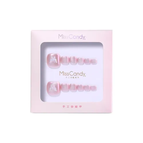 Miss Candy Ручной работы Неон Бабочка Ноги False Nail Короткий Квадратный And Круглый Розовый Телесный Flashing