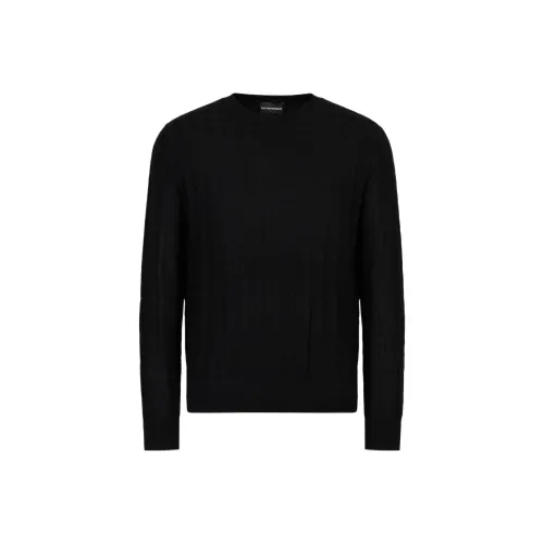 EMPORIO ARMANI Мужские черные свитеры