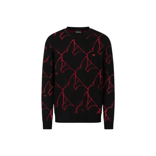 EMPORIO ARMANI SS23 Черные Мужские Свитера