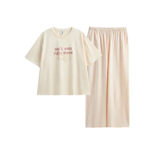 Peninsula City Пижамный комплект Женские Теплый Тон Бежевый