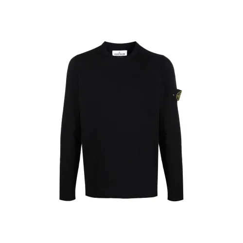 STONE ISLAND Мужские черные свитеры