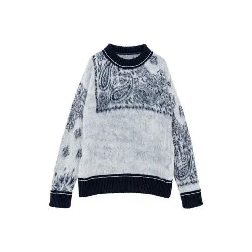 Sacai 2022 Holiday Collection Синий с Белым Lettering Мужские Свитеры