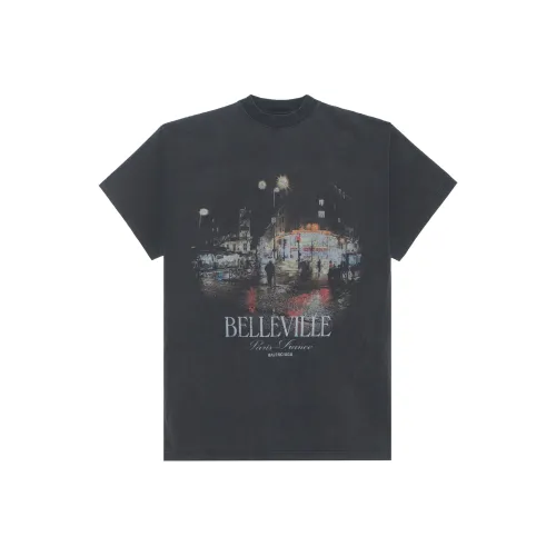 Balenciaga FW24 T-Shirt Loose Fit Unisex Black Баленсиага FW24 T-Рубашка Свободного кроя Унисекс Черная