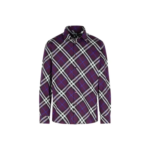 Burberry Фиолетовые Мужские Рубашки